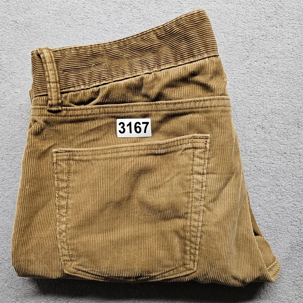Banana Republic Mens 31x30 Corduroy‎ Pants Tan Pima Cotton Straight Leg 5-Pocket